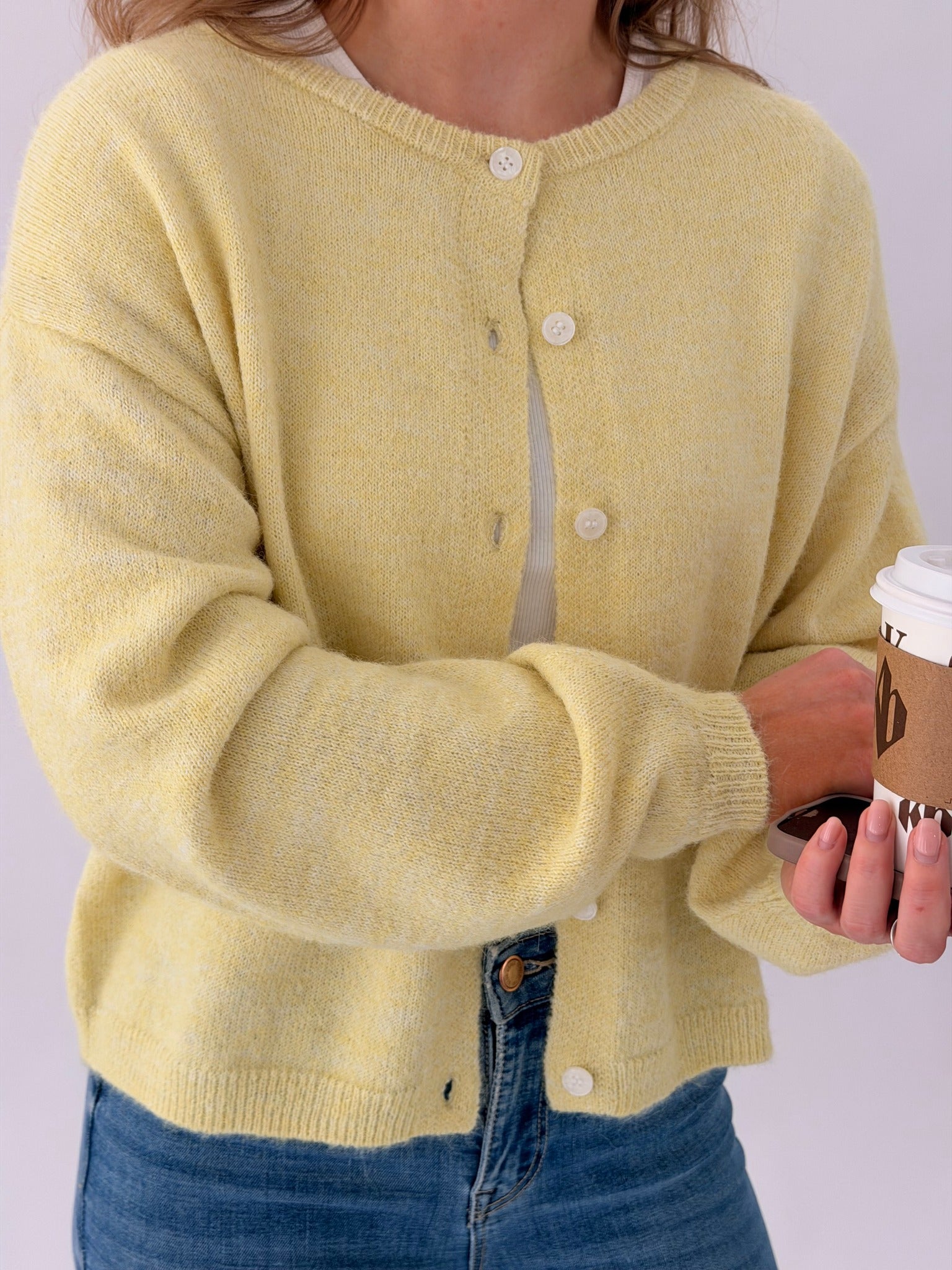 VMHOPE Knit Cardigan - Pale Banana